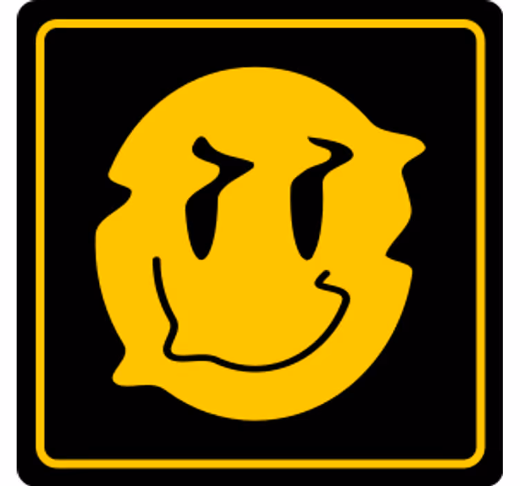 Sottobicchieri nerd icona faccina sorridente - TenStickers