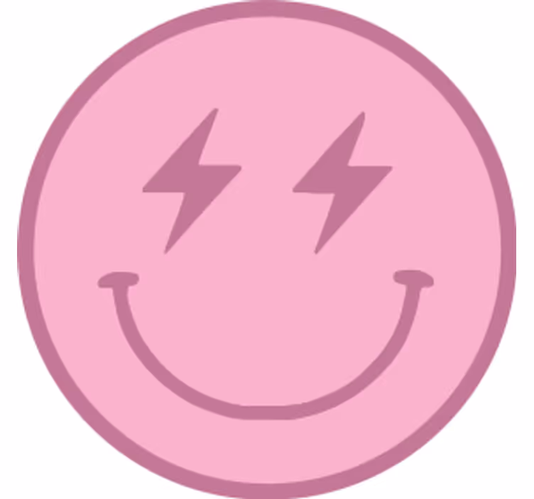 Sottobicchieri nerd emblema sorridente rosa giocoso - TenStickers