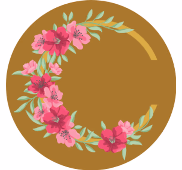 Sottobicchieri birra design floreale circolare - TenStickers