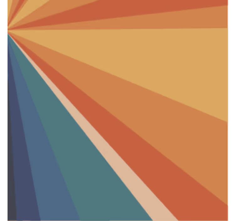 Sottobicchieri con motivi raggi colorati geometrici - TenStickers