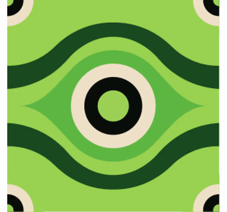 Sottobicchieri con motivi motivo verde ondulato - TenStickers