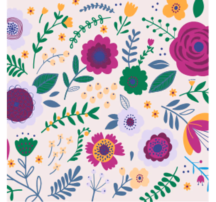 Sottobicchieri nerd composizione floreale colorata - TenStickers