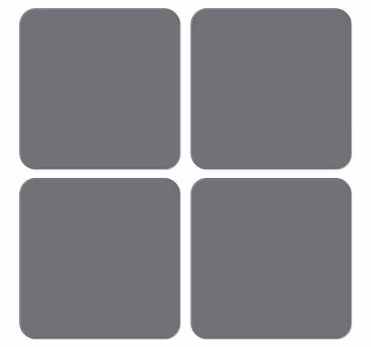 Sottobicchiere  personalizzato moderno Grigio - TenStickers