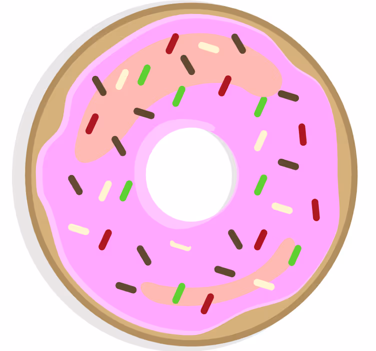 Sottobicchieri nerd dessert rosa glitterato - TenStickers
