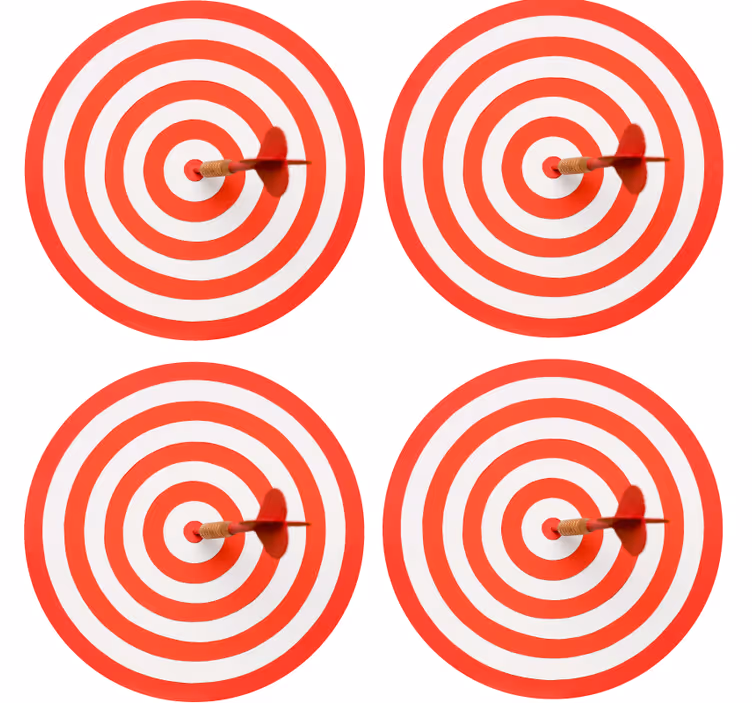 Sottobicchieri nerd motivo spirale da bersaglio - TenStickers