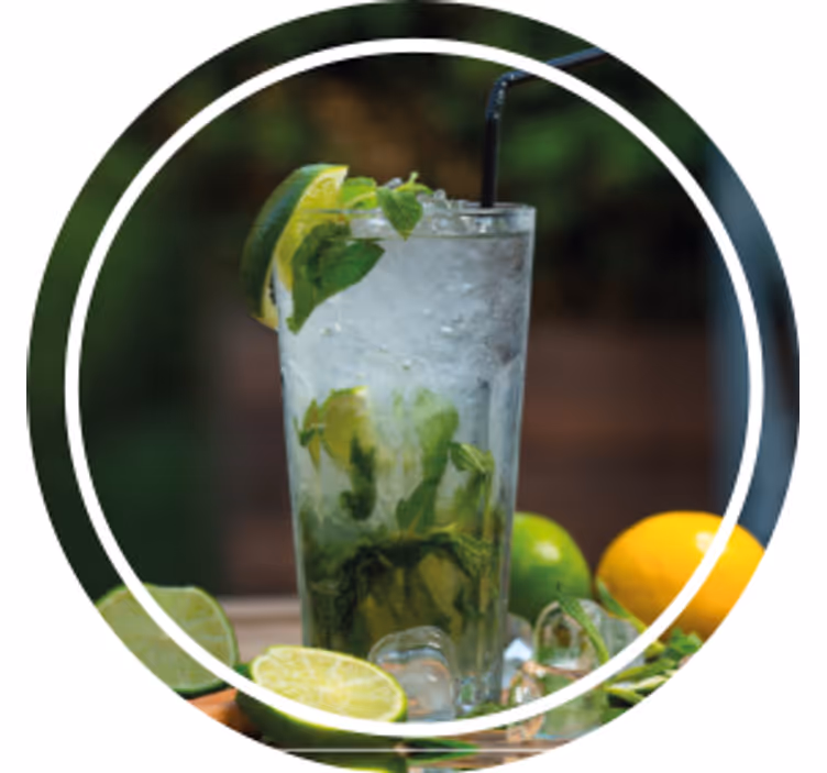 Sottobicchieri moderno bevanda menta rinfrescante - TenStickers