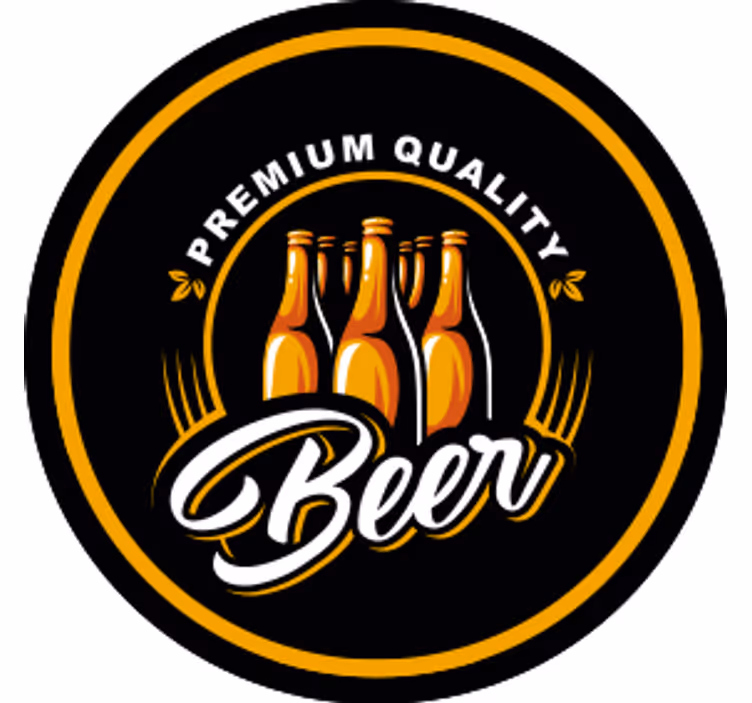 Sottobicchieri birra emblema bevande di qualità premium - TenStickers