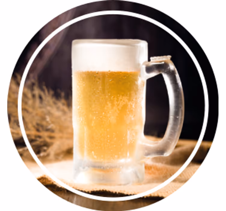 Sottobicchieri birra tazza fredda con schiuma - TenStickers
