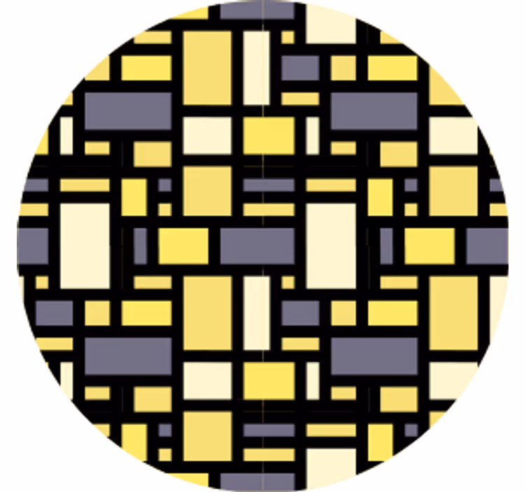 Sottobicchieri con motivi geometrici giallo e grigio - TenStickers
