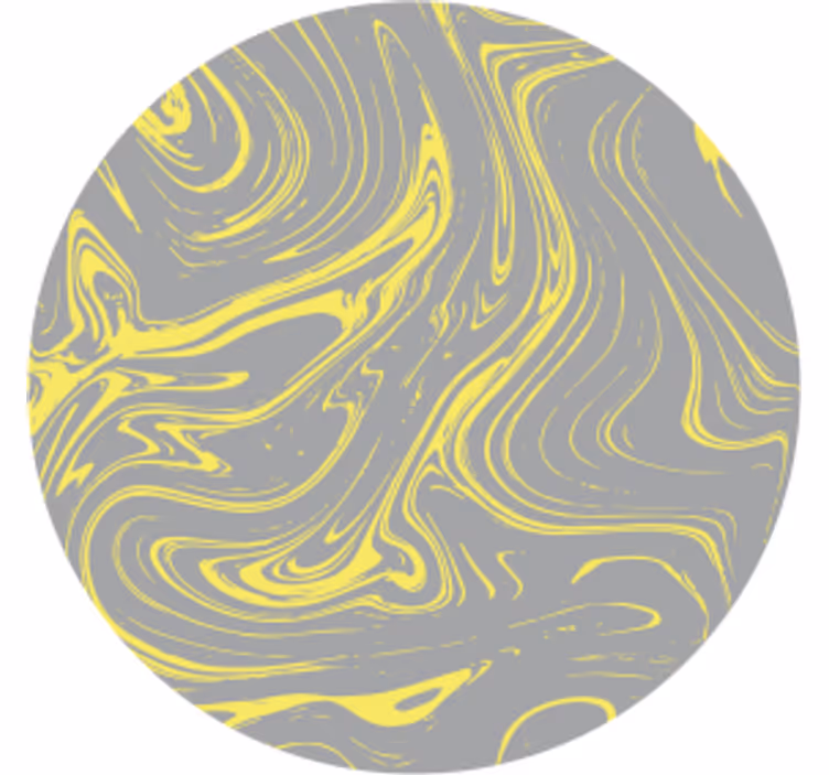 Sottobicchieri con motivi a spirale gialla - TenStickers