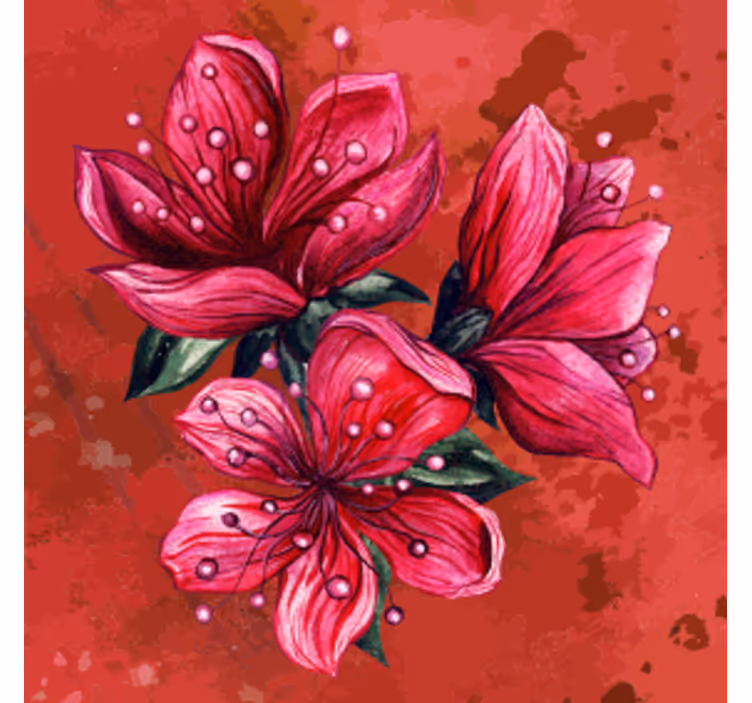 Sottobicchieri birra composizione floreale vivace - TenStickers