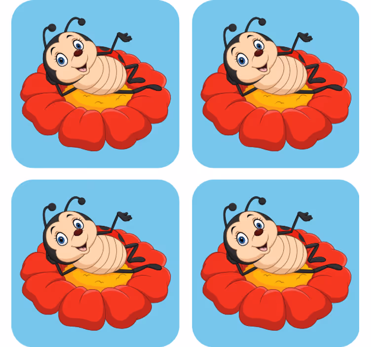 Sottobicchieri nerd personaggio insetto allegro - TenStickers