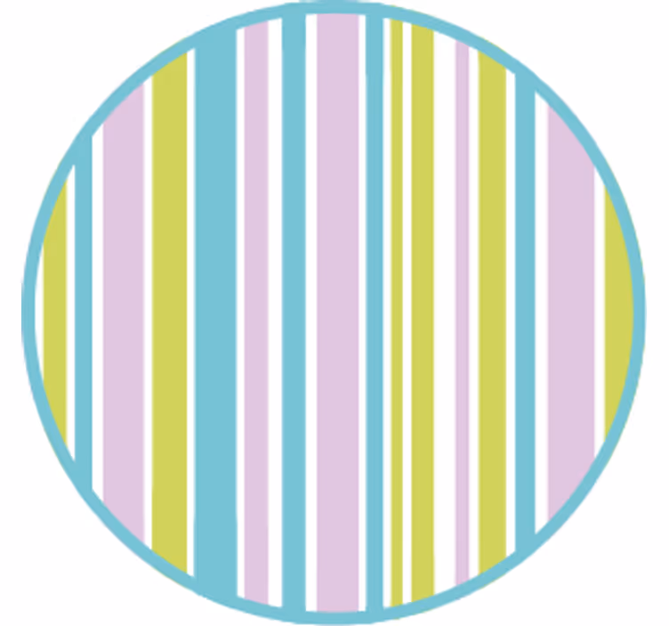 Sottobicchieri con motivi cerchio striato colorato - TenStickers