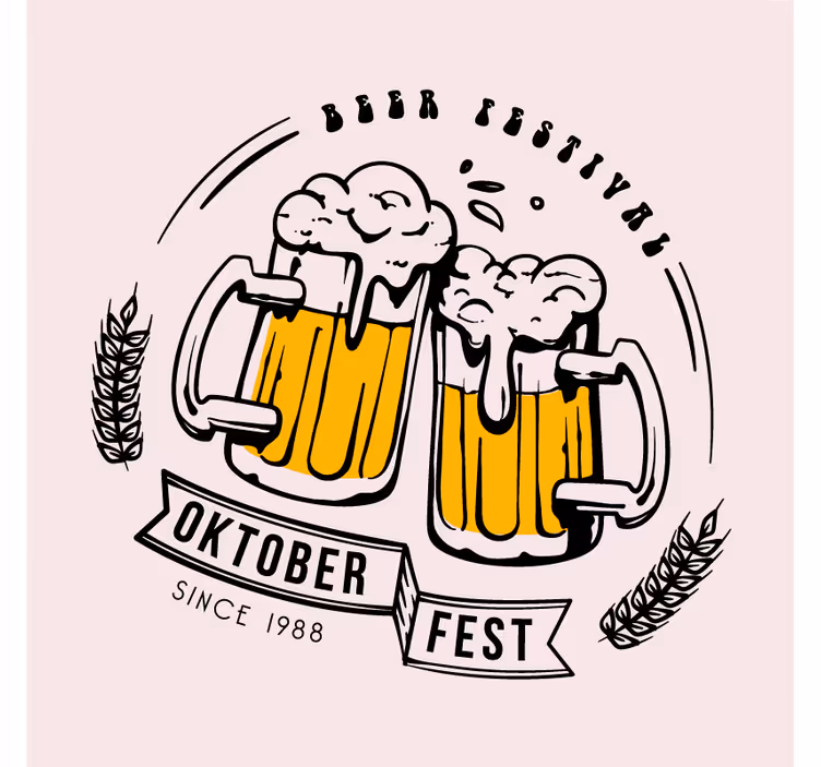 Sottobicchieri birra brindisi oktober fest - TenStickers