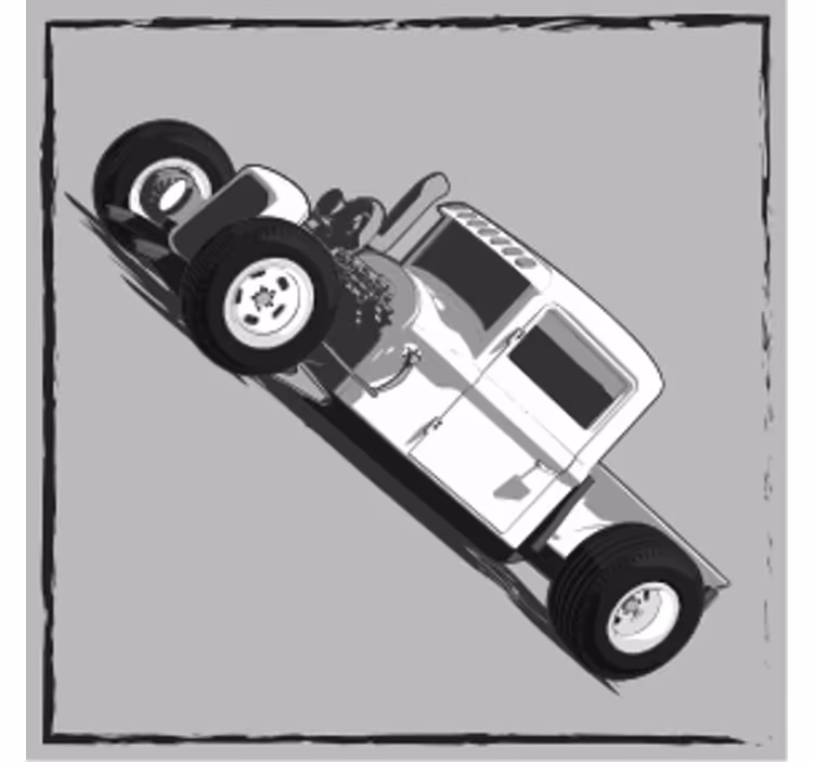 Sottobicchieri nerd rappresentazione hot rod senza tempo - TenStickers