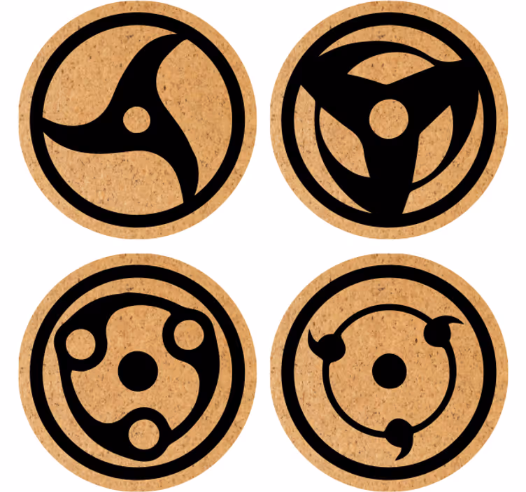 Sottobicchieri nerd motivi circolari astratti - TenStickers