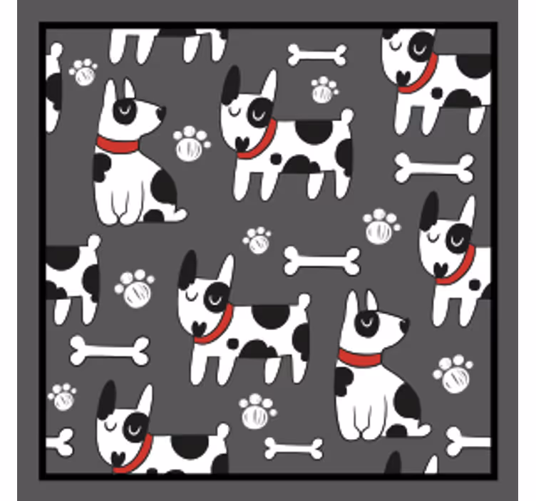 Sottobicchieri moderno con motivo canino giocoso - TenStickers