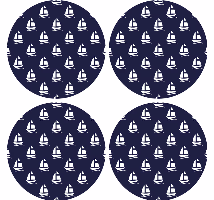 Sottobicchieri birra motivo veliero nautico - TenStickers