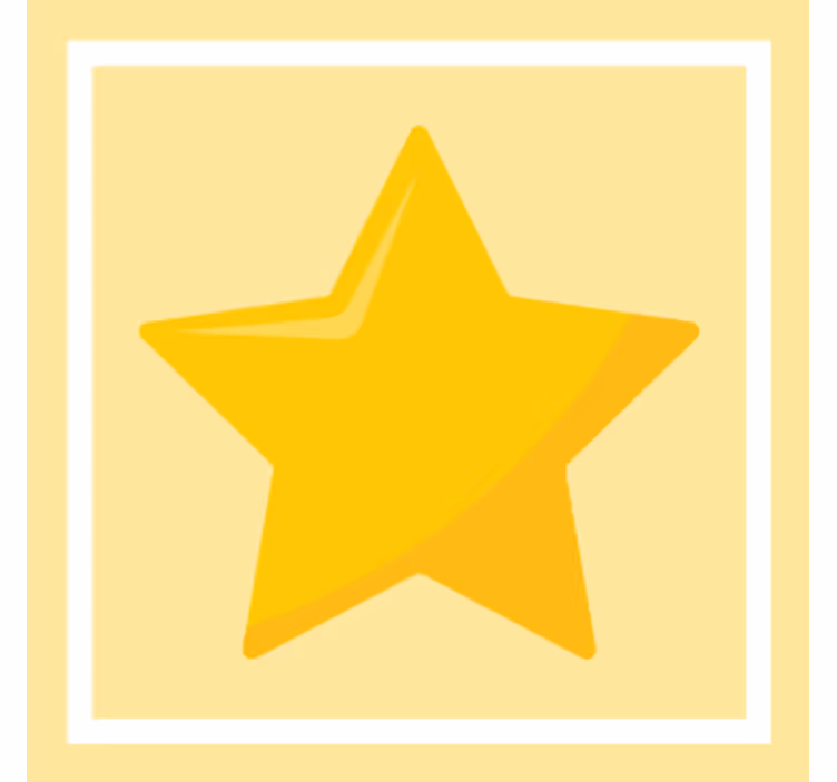 Sottobicchieri moderno forma stella gialla audace - TenStickers