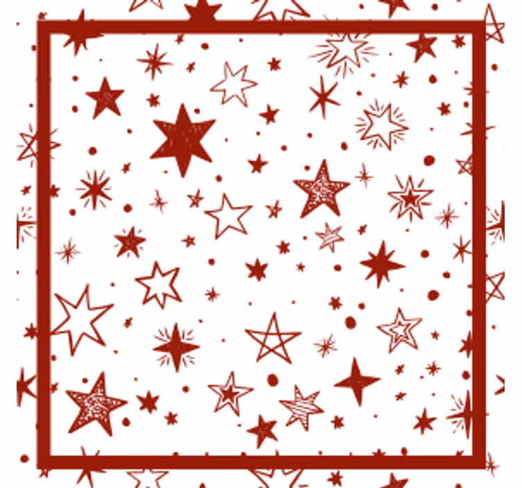 Sottobicchieri natalizi motivo festivo stellato - TenStickers