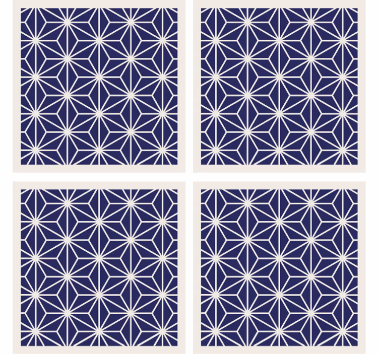 Sottobicchieri con motivi finitura geometrica testurizzata - TenStickers