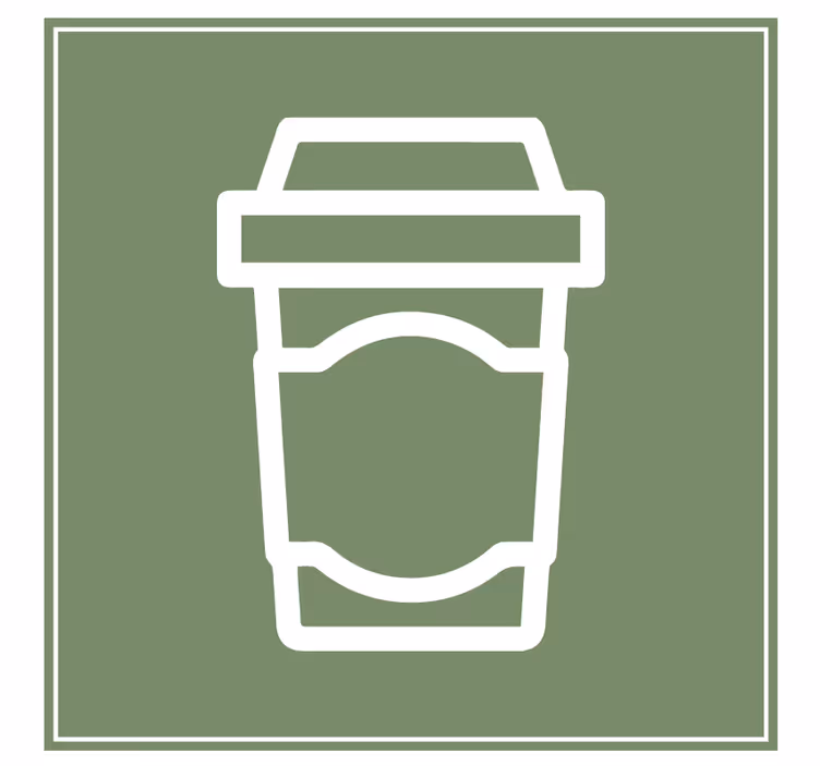 Sottobicchieri moderno illustrazione tazza di caffè - TenStickers