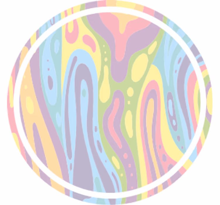 Sottobicchieri con motivi a onde pastello - TenStickers