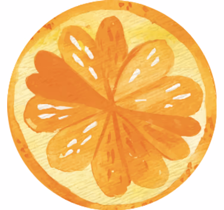 Sottobicchieri con motivi fette di agrumi - TenStickers