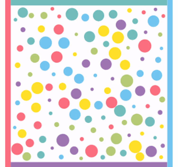 Sottobicchieri moderno motivo a pois colorati - TenStickers