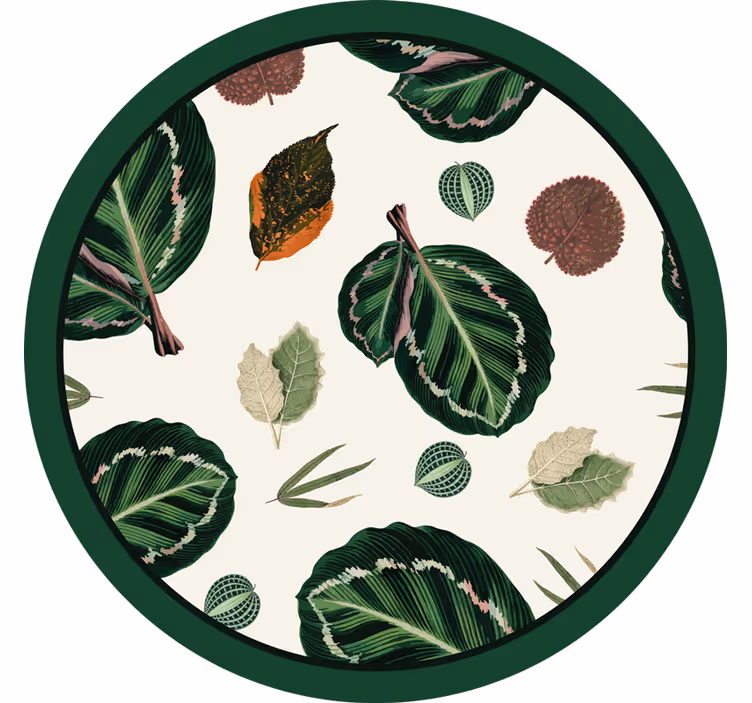 Sottobicchieri con motivi foglie - TenStickers