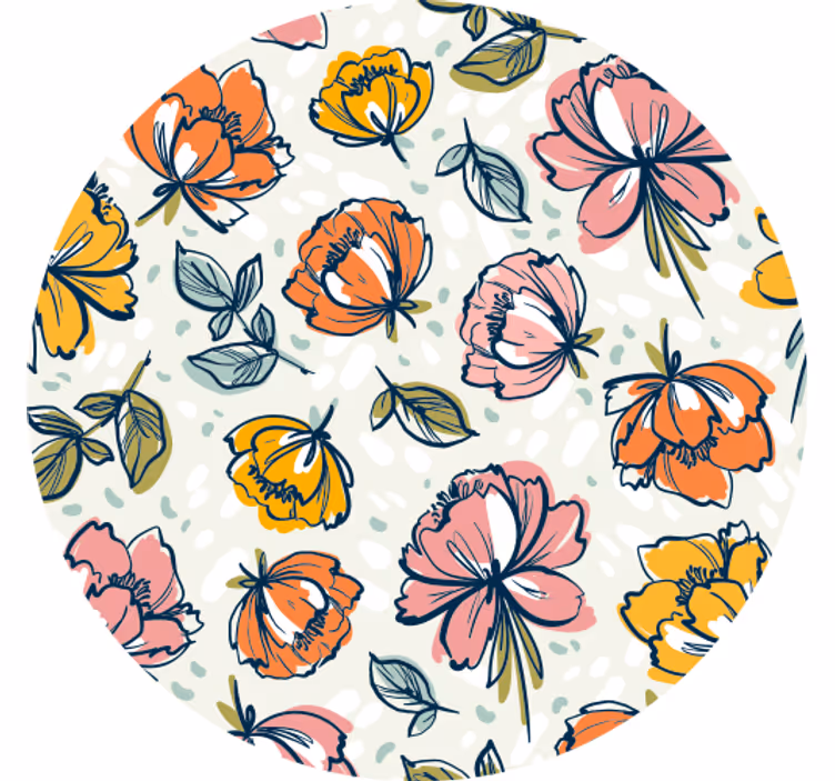Sottobicchieri moderno stile botanico - TenStickers