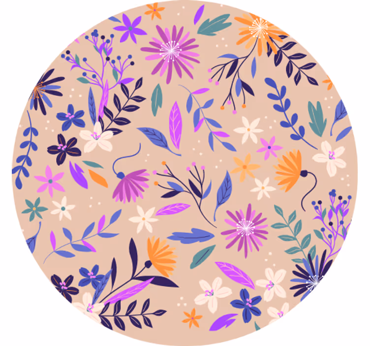 Sottobicchieri con motivi sfondo botanico - TenStickers