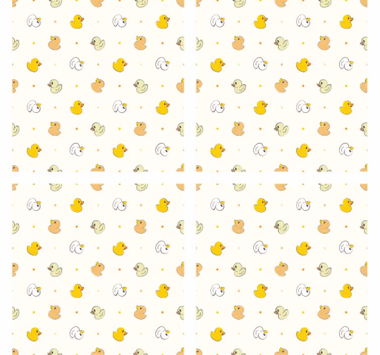 Sottobicchieri moderno con motivo anatra di gomma - TenStickers
