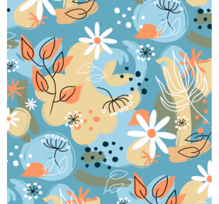 Sottobicchieri moderno sfondo floreale - TenStickers