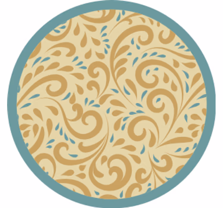 Sottobicchieri con motivi ispirazione floreale elegante - TenStickers