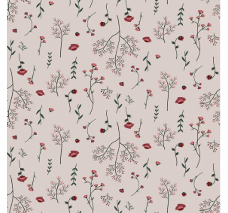 Sottobicchieri con motivi stampa botanica - TenStickers