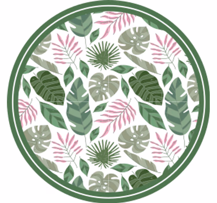 Sottobicchieri birra concetto foglia tropicale - TenStickers