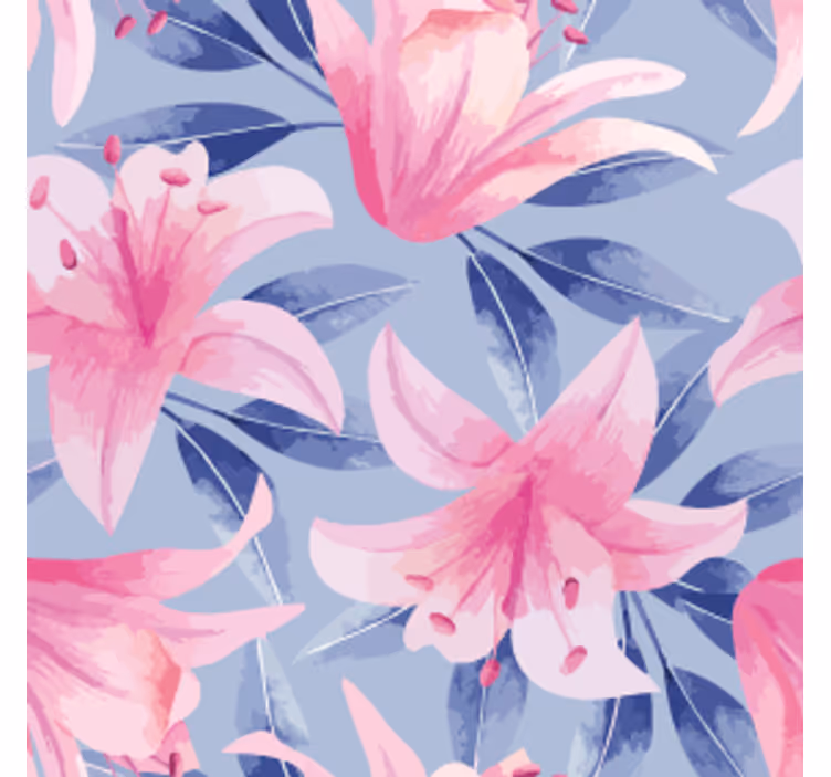 Sottobicchieri con motivi fiori di loto rosa - TenStickers
