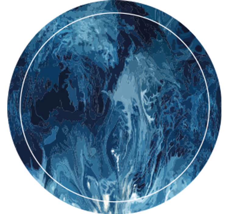 Sottobicchieri con motivi vortice blu astratto - TenStickers