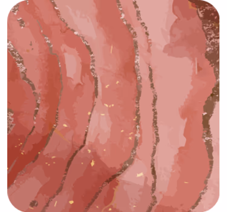 Sottobicchieri con motivi vortici di marmo rosa astratti - TenStickers
