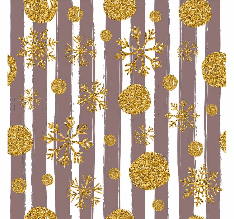 Sottobicchiere  Natale Palline oro e fiocchi - TenStickers