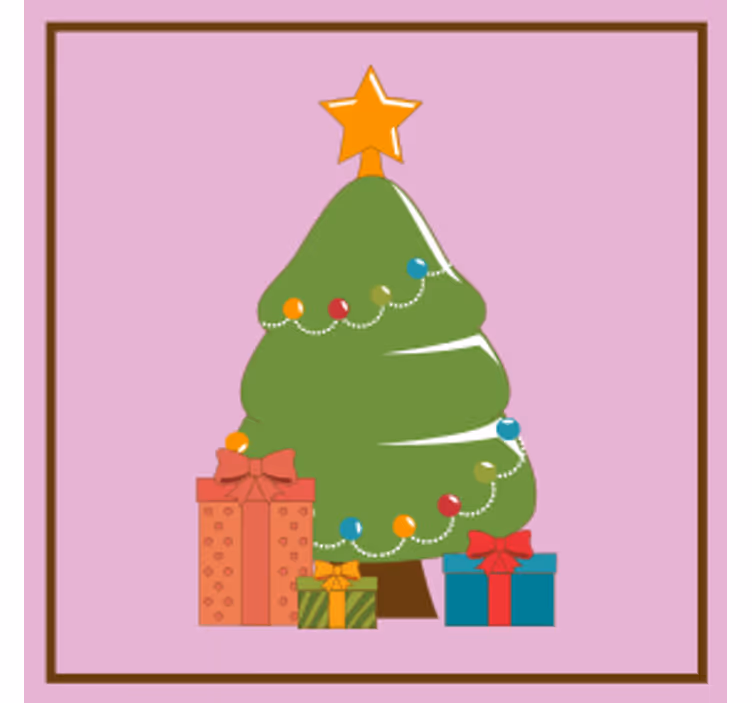 Sottobicchieri natalizi regali decorativi albero di natale - TenStickers
