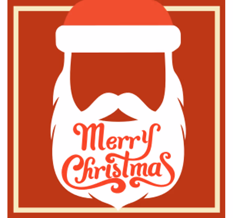 Sottobicchieri natalizi illustrazione babbo natale - TenStickers
