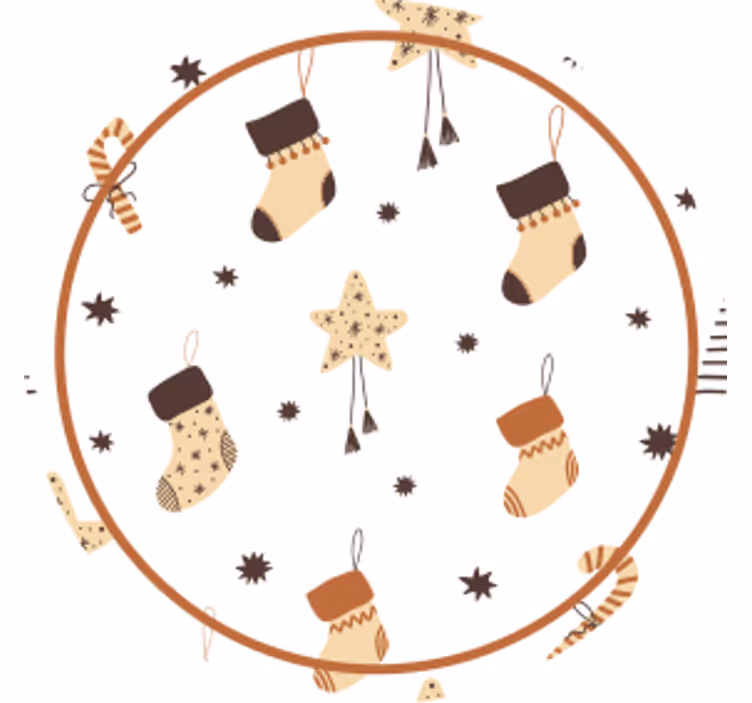Sottobicchieri natalizi calze festive - TenStickers