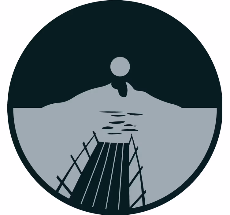Sottobicchieri birra tramonto sull'acqua - TenStickers