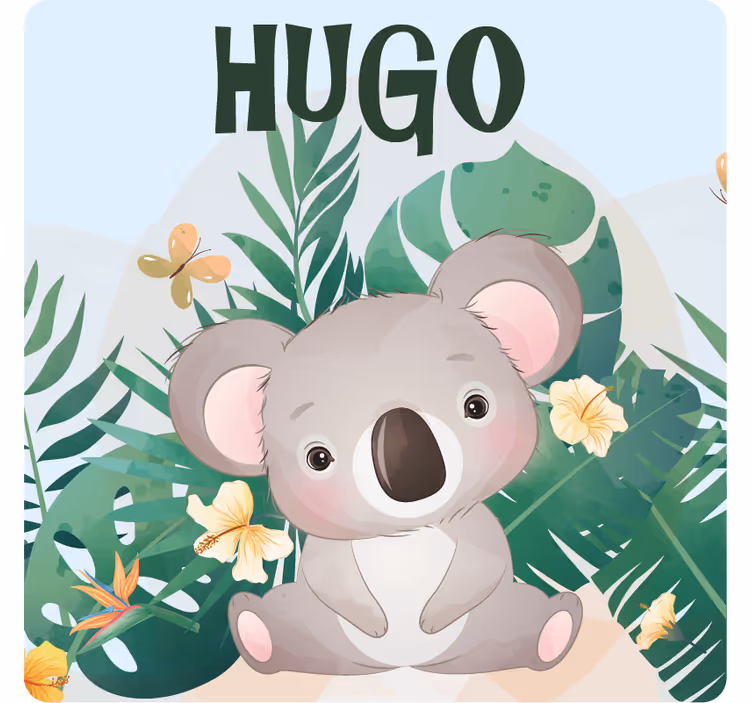 Sottobicchieri personalizzabili con adorabile koala - TenStickers
