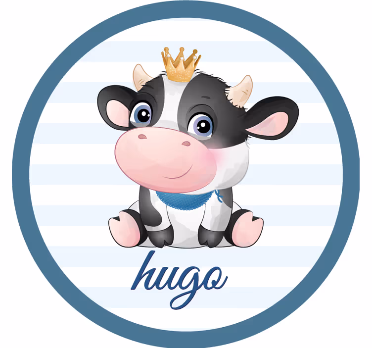 Sottobicchieri personalizzabili illustrazione mucca carina - TenStickers