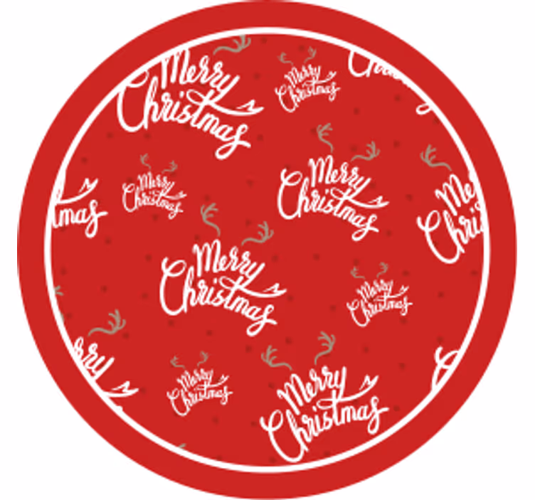 Sottobicchieri natalizi celebrazione rossa festiva - TenStickers
