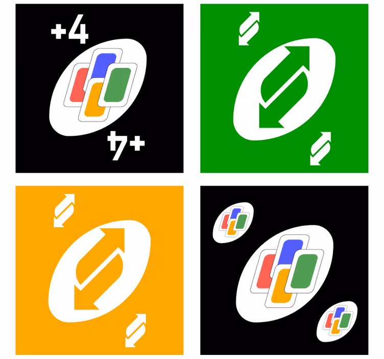 Sottobicchieri nerd motivi di carte colorate - TenStickers