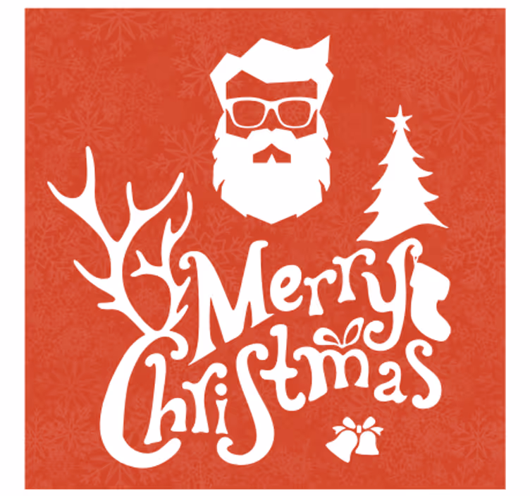 Sottobicchieri natalizi silhouette di babbo natale - TenStickers